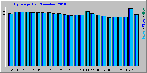 Hourly usage for November 2018