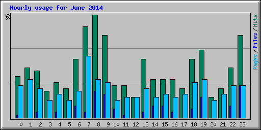 Hourly usage for June 2014