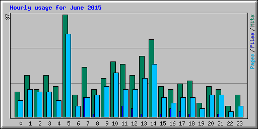 Hourly usage for June 2015