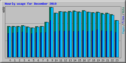 Hourly usage for December 2019