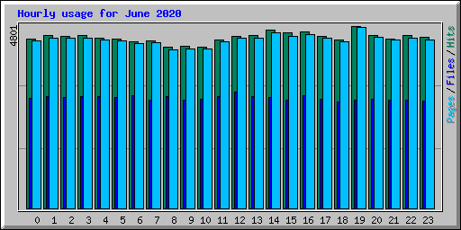 Hourly usage for June 2020