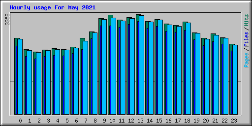 Hourly usage for May 2021