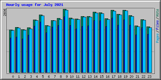 Hourly usage for July 2021