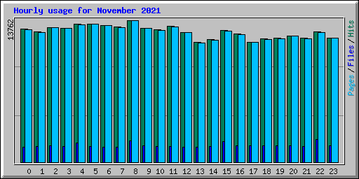 Hourly usage for November 2021