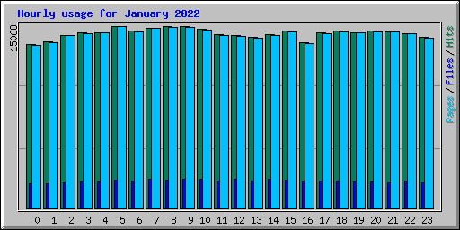 Hourly usage for January 2022