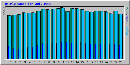 Hourly usage for July 2022