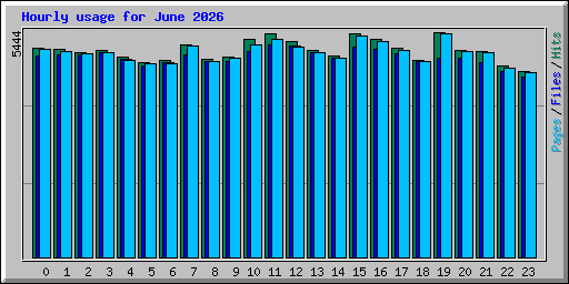Hourly usage for June 2026