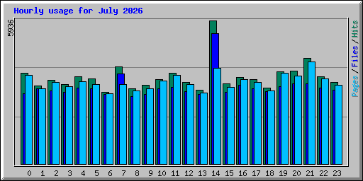 Hourly usage for July 2026